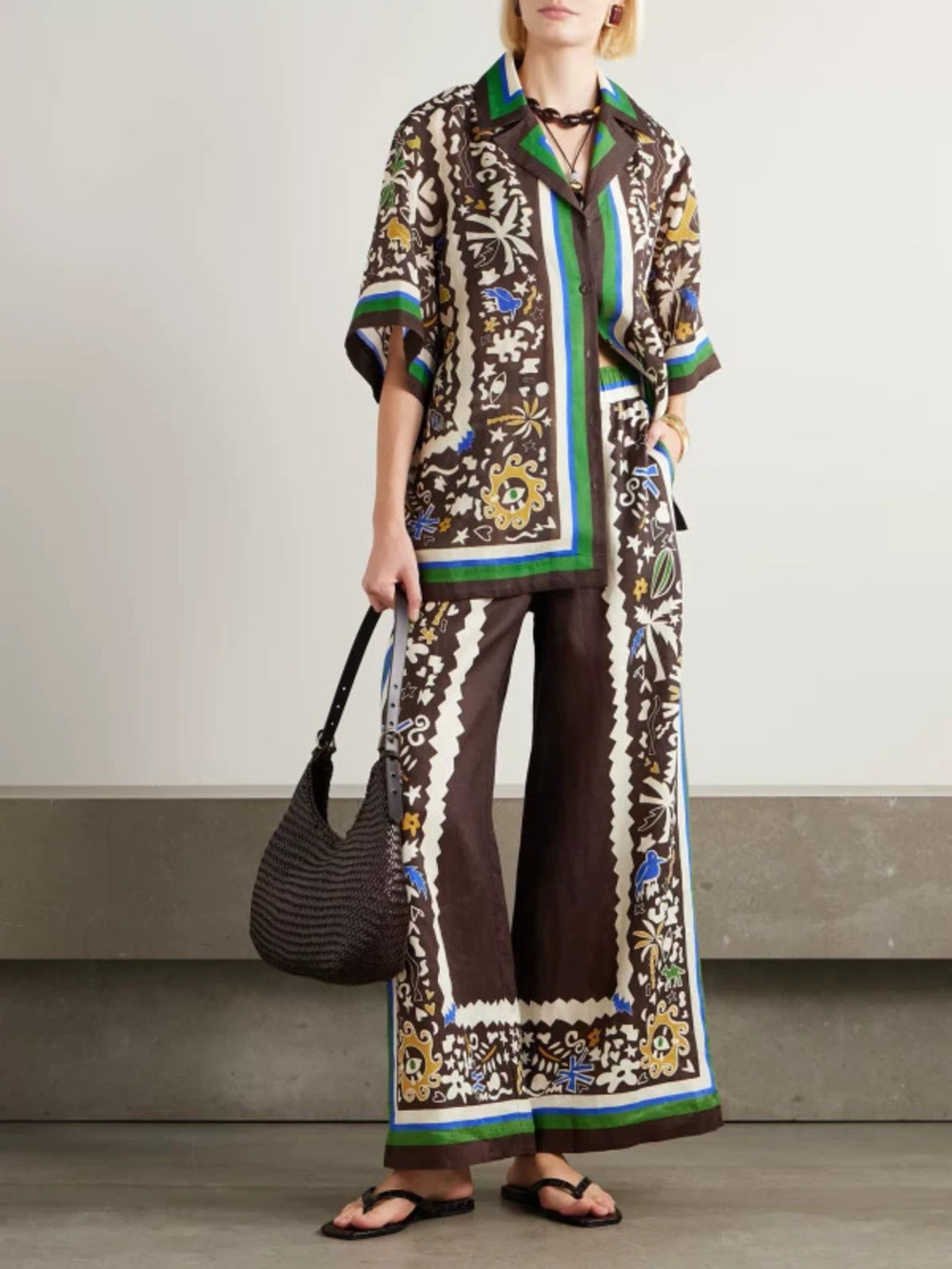 ZARA Casual Chic Versatile Linen Lapel Cardigan Set